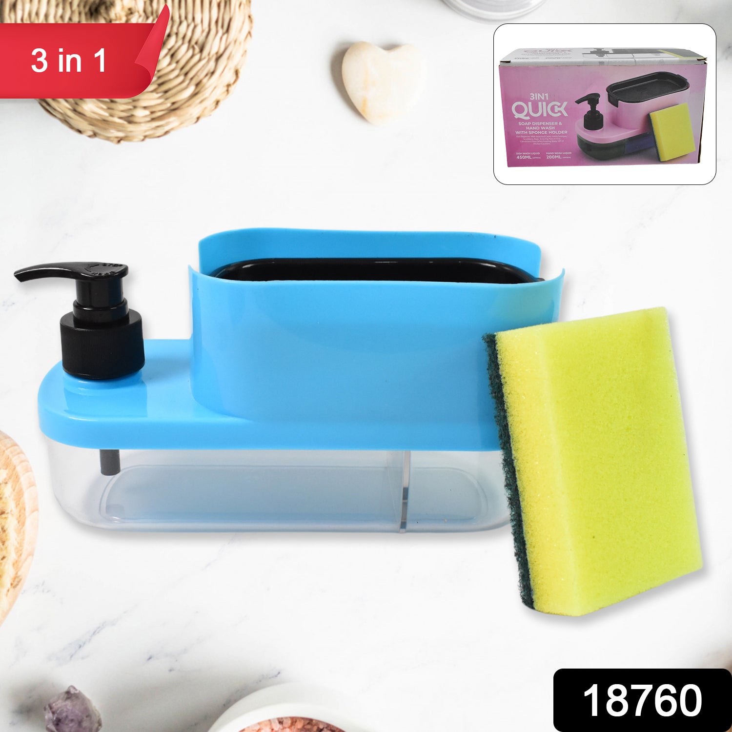 3 In 1 Dishwashing And Handwash Liquid Soap Dispenser (3 In 1 Dispenser) 3 In 1 Dishwashing And Handwash Liquid Soap Dispenser (3 In 1 Dispenser)